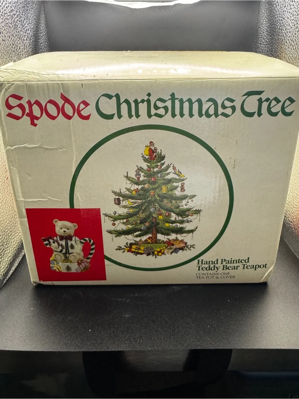 Spode Festive Teddy Bear Teapot - New in Box, Discontinued Collectors Item